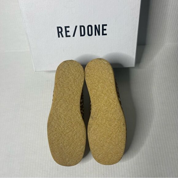 Re/Done Creepe Lace up bootie in polka dot Calf Hair new - Picture 7 of 9